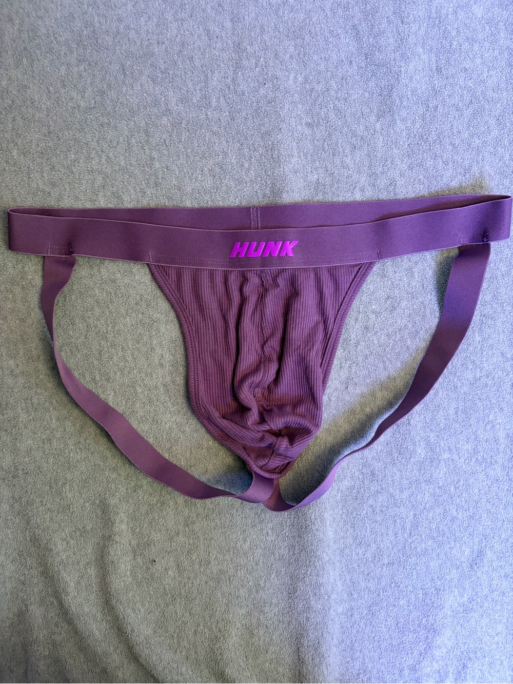 Men's Ribbed Jockstrap - Purple